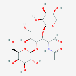 molecular formula C20H35NO15 B013629 N-[(2R,3R,4R,5R)-5,6-dihydroxy-1-oxo-4-[(2S,3R,4S,5R,6R)-3,4,5-trihydroxy-6-(hydroxymethyl)oxan-2-yl]oxy-3-[(2S,3S,4R,5S,6S)-3,4,5-trihydroxy-6-methyloxan-2-yl]oxyhexan-2-yl]acetamide CAS No. 71208-06-5