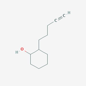 molecular formula C11H18O B13629131 2-(Pent-4-yn-1-yl)cyclohexan-1-ol CAS No. 88854-26-6