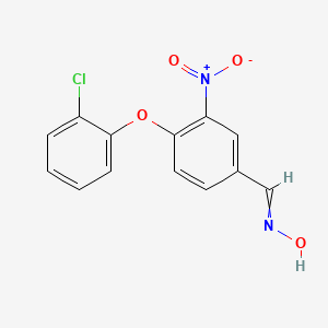 N-[[4-(2-chlorophenoxy)-3-nitrophenyl]methylidene]hydroxylamine