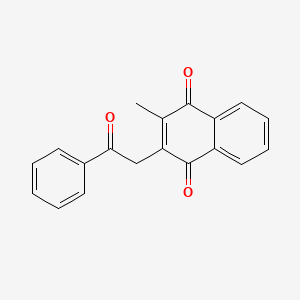 molecular formula C19H14O3 B1362925 2-Methyl-3-(2-oxo-2-phenylethyl)naphthoquinone CAS No. 88007-98-1