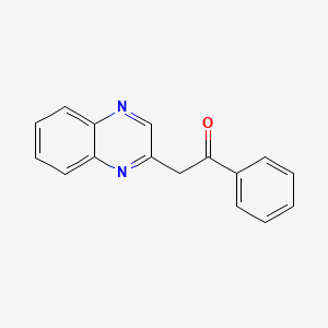 molecular formula C16H12N2O B1362945 1-Phenyl-2-quinoxalin-2-ylethanone 