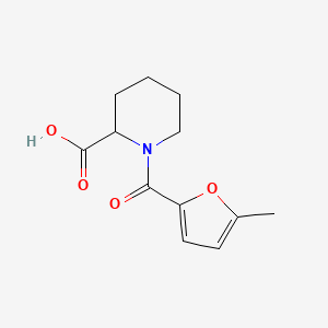 molecular formula C12H15NO4 B1362953 1-(5-甲基呋喃-2-羰基)-哌啶-2-羧酸 CAS No. 427882-96-0