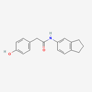molecular formula C17H17NO2 B1362960 N-(2,3-dihydro-1H-inden-5-yl)-2-(4-hydroxyphenyl)acetamide CAS No. 321853-28-5