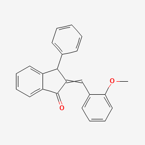 molecular formula C23H18O2 B1362967 2-[(2-Methoxyphenyl)methylene]-3-phenyl-1-indanone 
