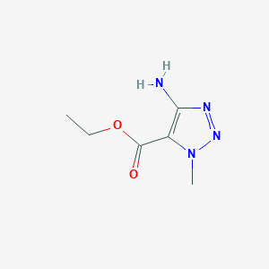 molecular formula C6H10N4O2 B136298 Ethyl 4-amino-1-methyl-1H-1,2,3-triazole-5-carboxylate CAS No. 152300-51-1