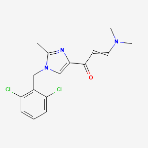 molecular formula C16H17Cl2N3O B1362985 1-[1-(2,6-dichlorobenzyl)-2-methyl-1H-imidazol-4-yl]-3-(dimethylamino)-2-propen-1-one 