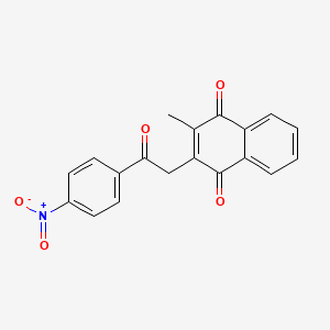 molecular formula C19H13NO5 B1362989 2-Methyl-3-[2-(4-nitrophenyl)-2-oxoethyl]naphthoquinone CAS No. 88007-99-2