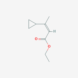 molecular formula C9H14O2 B13629913 Ethyl (2z)-3-cyclopropylbut-2-enoate CAS No. 21014-29-9