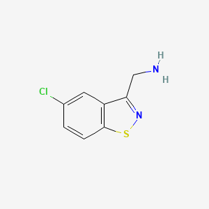 molecular formula C8H7ClN2S B13630163 (5-Chlorobenzo[D]isothiazol-3-YL)methanamine 