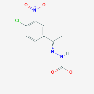 molecular formula C10H10ClN3O4 B1363019 Methyl 2-[1-(4-chloro-3-nitrophenyl)ethylidene]-1-hydrazinecarboxylate 