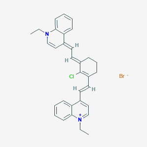 4-(2-{2-Chloro-3-[2-(1-ethylquinolin-4(1H)-ylidene)ethylidene]cyclohex-1-en-1-yl}ethenyl)-1-ethylquinolin-1-ium bromide