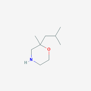 molecular formula C9H19NO B13630934 2-Methyl-2-(2-methylpropyl)morpholine 