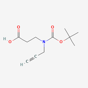 molecular formula C11H17NO4 B13630936 3-{[(Tert-butoxy)carbonyl](prop-2-yn-1-yl)amino}propanoicacid 