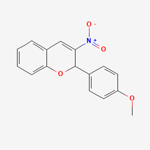 molecular formula C16H13NO4 B1363104 2-(4-甲氧基苯基)-3-硝基-2H-香豆素 CAS No. 57544-02-2