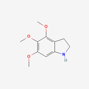 molecular formula C11H15NO3 B13631145 4,5,6-Trimethoxyindoline CAS No. 412030-11-6