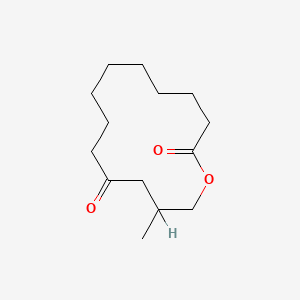 molecular formula C14H24O3 B1363139 Oxacyclotetradecane-2,11-dione, 13-methyl- 