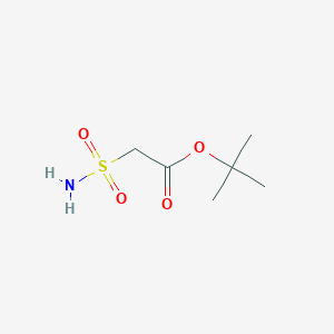 molecular formula C6H13NO4S B13631658 Tert-butyl 2-sulfamoylacetate 