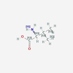 molecular formula C5H11NO2 B136322 (2S)-2-(15N)azanyl-3-(113C)methyl(1,2,3,4-13C4)butanoic acid CAS No. 202407-30-5