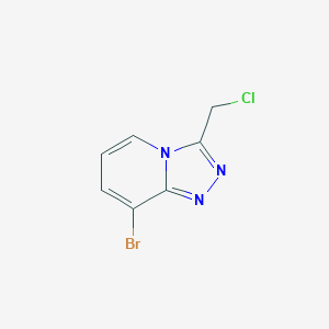 molecular formula C7H5BrClN3 B13632268 8-Bromo-3-(chloromethyl)-[1,2,4]triazolo[4,3-a]pyridine 