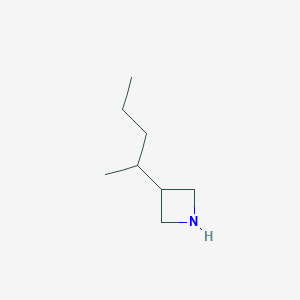 molecular formula C8H17N B13632297 3-(Pentan-2-yl)azetidine 