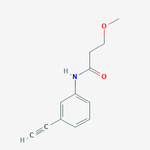 molecular formula C12H13NO2 B13632313 N-(3-ethynylphenyl)-3-methoxypropanamide 