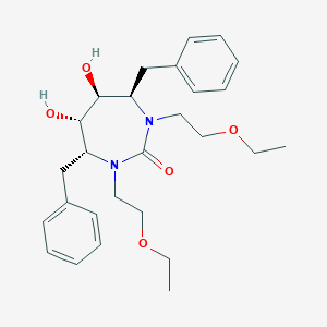2H-1,3-Diazepin-2-one, 1,3-bis(2-ethoxyethyl)hexahydro-5,6-dihydroxy-4,7-bis(phenylmethyl)-, (4R,5S,6S,7R)-