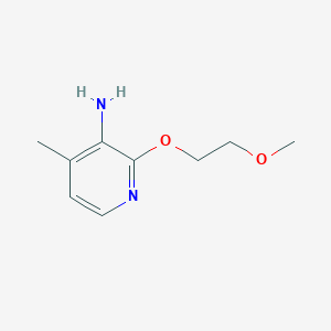 molecular formula C9H14N2O2 B13632444 2-(2-Methoxyethoxy)-4-methyl-3-pyridinamine 