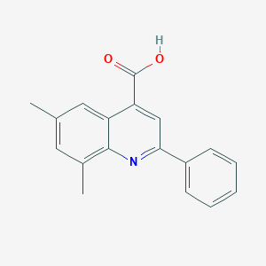 molecular formula C18H15NO2 B1363256 6,8-Dimethyl-2-phenylquinoline-4-carboxylic acid CAS No. 337496-05-6