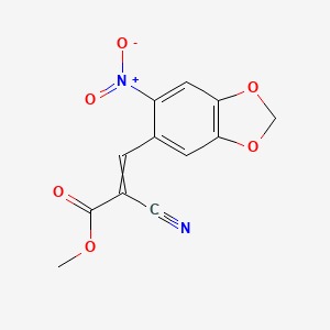 Methyl 2-cyano-3-(6-nitro-1,3-benzodioxol-5-yl)prop-2-enoate