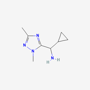 molecular formula C8H14N4 B13632773 Cyclopropyl(1,3-dimethyl-1h-1,2,4-triazol-5-yl)methanamine 