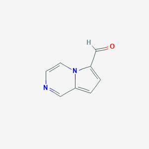 molecular formula C8H6N2O B136328 Pyrrolo[1,2-a]pyrazine-6-carbaldehyde CAS No. 158945-90-5