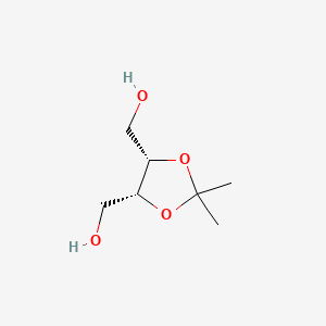 molecular formula C7H14O4 B1363285 cis-2,2-Dimethyl-1,3-dioxolane-4,5-diyl)dimethanol CAS No. 55904-12-6