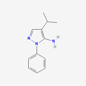 molecular formula C12H15N3 B13632889 4-isopropyl-1-phenyl-1H-pyrazol-5-amine 