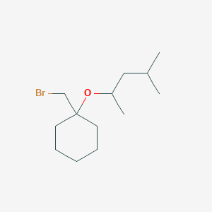 molecular formula C13H25BrO B13633091 1-(Bromomethyl)-1-((4-methylpentan-2-yl)oxy)cyclohexane 