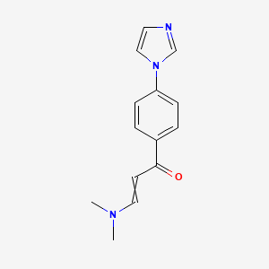molecular formula C14H15N3O B1363333 3-Dimethylamino-1-[(4-imidazol-1-yl)phenyl]propen-1-one 
