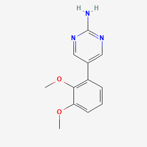 molecular formula C12H13N3O2 B13633400 5-(2,3-Dimethoxyphenyl)pyrimidin-2-amine 