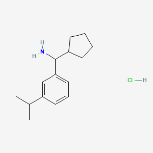 molecular formula C15H24ClN B13633659 Cyclopentyl[3-(propan-2-yl)phenyl]methanamine hydrochloride 