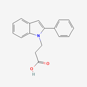 molecular formula C17H15NO2 B1363369 3-(2-phenyl-1H-indol-1-yl)propanoic acid CAS No. 65746-55-6