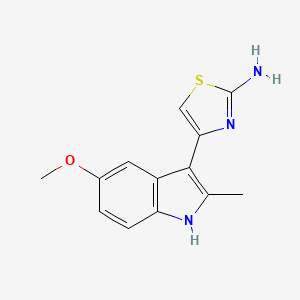 molecular formula C13H13N3OS B1363370 4-(5-Methoxy-2-methyl-1H-indol-3-yl)-thiazol-2-ylamine CAS No. 50825-20-2