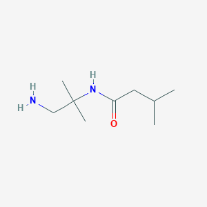 molecular formula C9H20N2O B13633719 N-(1-amino-2-methylpropan-2-yl)-3-methylbutanamide 