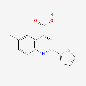 molecular formula C15H11NO2S B1363379 6-Methyl-2-(2-thienyl)quinoline-4-carboxylic acid CAS No. 31792-49-1