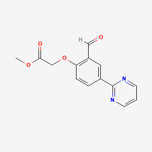 molecular formula C14H12N2O4 B1363384 Methyl 2-(2-formyl-4-pyrimidin-2-ylphenoxy)acetate 