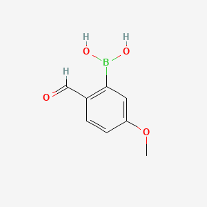 molecular formula C8H9BO4 B1363405 5-Methoxy-2-formylphenylboronic acid CAS No. 40138-18-9