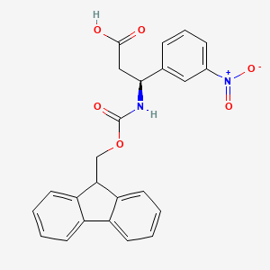 molecular formula C24H20N2O6 B1363407 Fmoc-(S)-3-amino-3-(3-nitrophenyl)propanoic acid CAS No. 374791-01-2