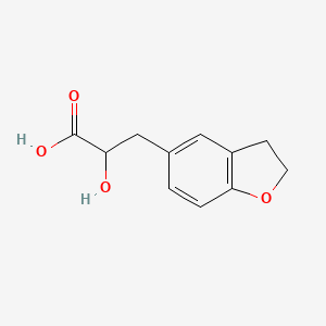 molecular formula C11H12O4 B13634540 3-(2,3-Dihydrobenzofuran-5-yl)-2-hydroxypropanoic acid 