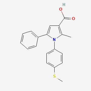 2-Methyl-1-[4-(methylthio)phenyl]-5-phenyl-1h-pyrrole-3-carboxylic acid