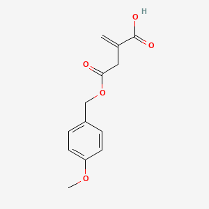 molecular formula C13H14O5 B1363514 4-((4-Methoxybenzyl)oxy)-2-methylene-4-oxobutanoic acid CAS No. 60427-77-2