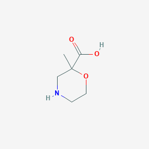 molecular formula C6H11NO3 B13635228 2-Methylmorpholine-2-carboxylic acid 