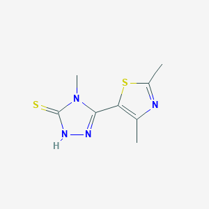 molecular formula C8H10N4S2 B1363532 5-(2,4-Dimethylthiazol-5-yl)-4-methyl-4H-1,2,4-triazole-3-thiol CAS No. 263157-05-7