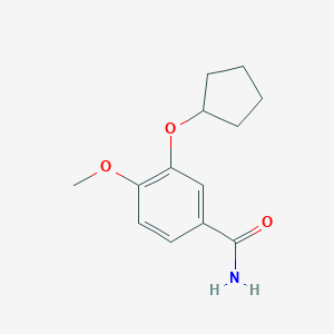 molecular formula C13H17NO3 B136354 3-Cyclopentyloxy-4-methoxybenzamide CAS No. 158429-58-4